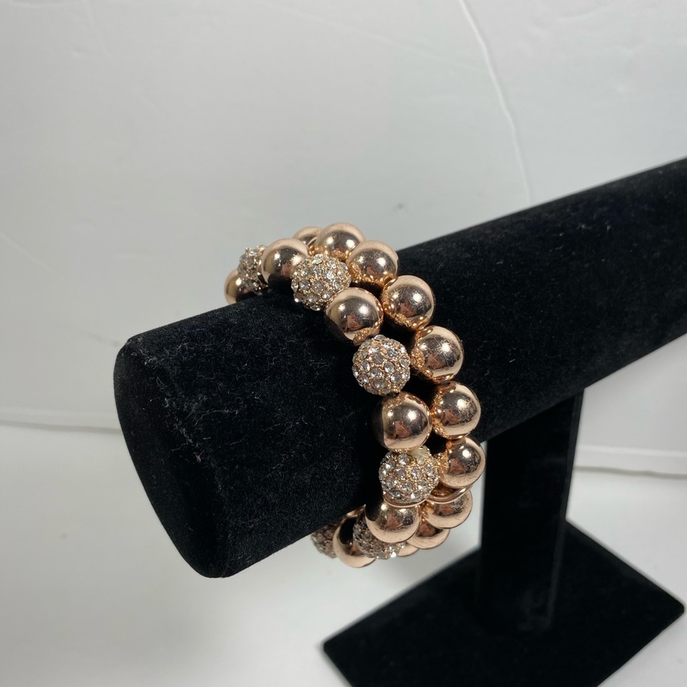 Beautiful double beaded rose gold bracelet - Picture 7 of 7